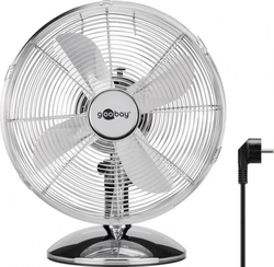 Stolní ventilátor 12" 40W Goobay kovový chrom