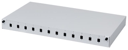 Patch panel 19" 1U 12xSC Simplex Grey pevný