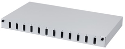 Patch panel 19" 1U 12xSC Duplex Grey pevný