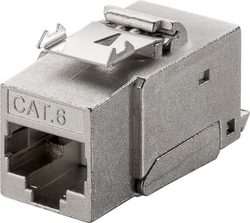 Keystone RJ45 CAT 6 STP 250 MHz Snap-In konektor