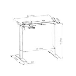 Elektrický rám psacího stolu Spacetronik SPE-124B