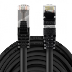 RJ45 CAT8 S/FTP kabel AWG26 CU LSZH černý 1m