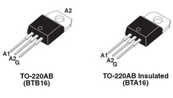 Triak BTA16-600B 600V/16A, Igt 35mA TO220