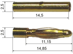 Banánek a zdířka 2mm, neizolovány /pružinový konektor/