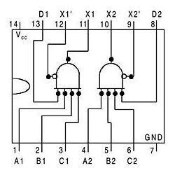 7460 2x 4vstup. expander, DIL14 /MH7460,MH5460,MH5460S,MH7460S/