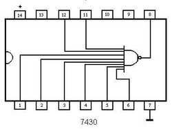 7430 1x 8vstup. NAND, DIL14 /MH7430, MH7430S,MH5430,MH5430S/