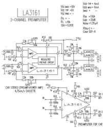 LA3161 - nf předzesilovač stereo pro mgf  SIP8