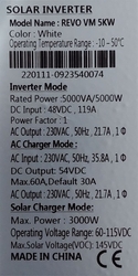 Hybridní měnič napětí REVO VM5000-48, 5kW/48V - nová generace