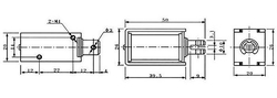 Elektromagnet tažný JF-1039B 24VDC, síla 25N, zdvih 10mm