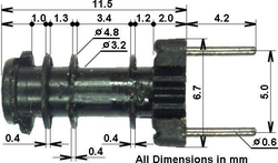 Cívka vf 10,7MHz Polfer 207