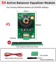 Bateriový balancér SUNKKO BAL-804 4S 8A pro Li-Ion a LiFePO4 články