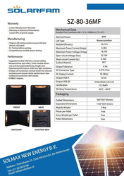 Fotovoltaický solární panel 12V/80W, SZ-80-36MFE-A, přenosný, skládací