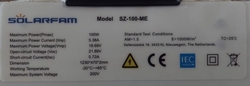 Fotovoltaický solární panel 12V/100W SZ-100-MC, flexibilní