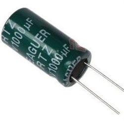 1000u/10V 105°C 8x12x5mm, elektrolyt.kondenzátor radiální