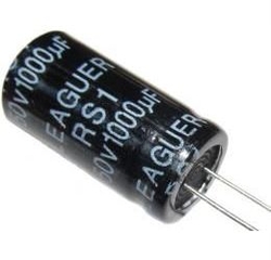 1000u/50V 105° 13x25x7,5mm, elektrolyt.kondenzátor radiální