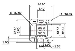 LED 10W Epistar, teplá bílá 3000K, 950lm/300mA, 120°, 26-28V