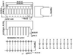 Bargraf SHB10R, 10x LED, červený