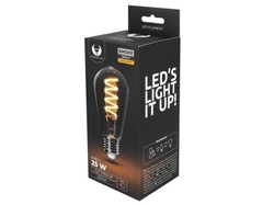 Žárovka LED E27 Filament ST64 230V/4W, teplá bílá