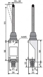 Koncový spínač ME-9101 s pružinou