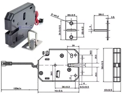 Elektrický zámek XG-07C 12VDC 1,8A