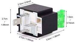 Relé auto JD1914-2 12V/40A s pojistkou 30A