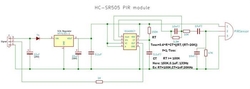 Detektor pohybu, modul PIR HC-SR505