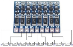 Balancér pro 8 Li-Ion článků 18650, modul HX-JH-008