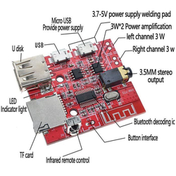 Bluetooth 4.1, přehrávač MP3+zesilovač 2x3W s D.O., modul HW-772