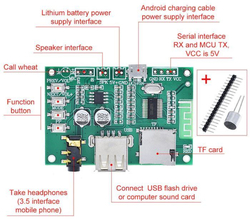 Bluetooth 5.0+přehrávač MP3+handsfree, modul BT201