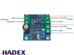 Převodník 0-1kHz/0-10V, modul