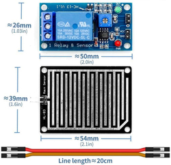 Senzor deště včetně sondy, modul s relé, napájení 5V