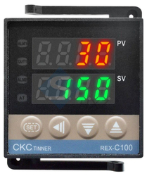 Průmyslový termostat REX-C100 pro různé senzory, napájení 230VAC