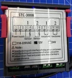 Digitální termostat duální - STC-3008 rozsah -55°C~120°C, 12V DC