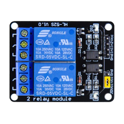 Modul relé 2x, napájení 5V, s optočlenem
