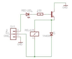 Modul relé 1x KY-019, napájení i ovládání 5V, spouštění Log 1