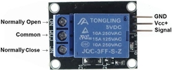 Modul relé 1x KY-019, napájení i ovládání 5V, spouštění Log 1