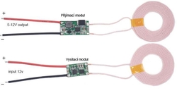 Bezdrátový-indukční nabíjecí modul 5V/880mA, přijímač + vysílač