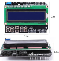 Displej LCD1602A s klávesnicí, 16x2 znaků, modré podsvícení