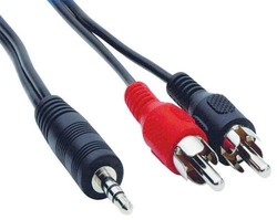 Kabel 2xCinch-Jack 3,5 stereo,  5m