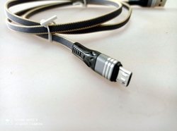 Kabel USB 2.0 konektor USB A / USB - Micro 1m, nylon, šedý