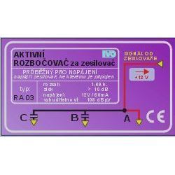 Aktivní širokopásmový rozbočovač 3x IVO RA03