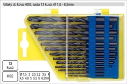 Sada vrtáků HSS 13ks průměr 1-6,5mm