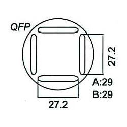 Nástavec na vyfoukávačku QFP 27,2x27,2mm