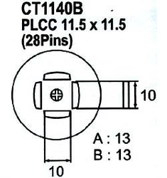 Nástavec na vyfoukávačku PLCC 28pin 10x10mm