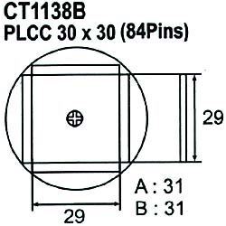 Nástavec na vyfoukávačku PLCC 84pin 29x29mm