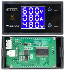 Ampérmetr,voltmetr, wattmetr panelový 10A 100VDC Deek Robot