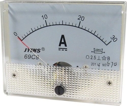 Analogový panelový ampérmetr 69C9 30A DC(50mV), bez bočníku