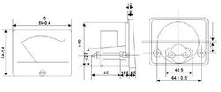 Analogový panelový ampérmetr 69C9 30A DC(50mV), bez bočníku