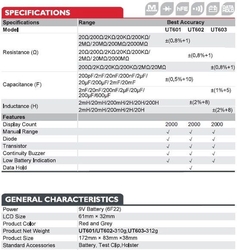 RLC metr UT603 UNI-T