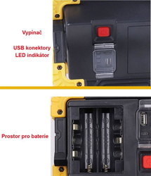 Pracovní přenosná nabíjecí svítilna LED 10W, LL-811